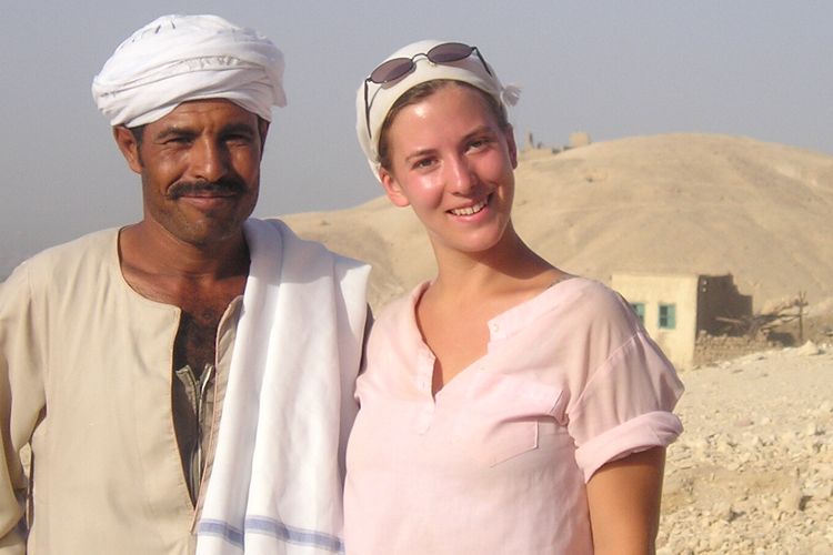 Elizabeth Alm of Saturna Capital in the Valley of the Nobels in Egypt