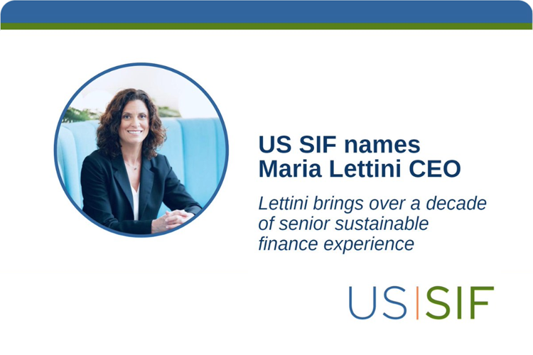 US SIF names Maria Lettini as CEO