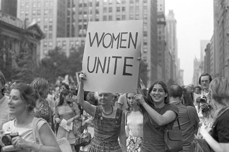 Womens Strike for Equality a protest organized by NOW - photo by Bob Parent - Getty