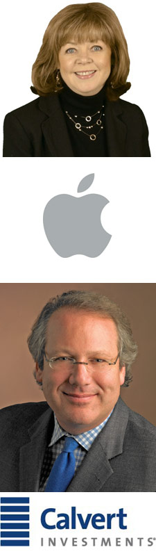 Jacky Haynes, Senior Director of Supplier Responsibility at Apple is interviewed by Bennett Freeman, Senior VP for Sustainability Research and Policy at Calvert Investments