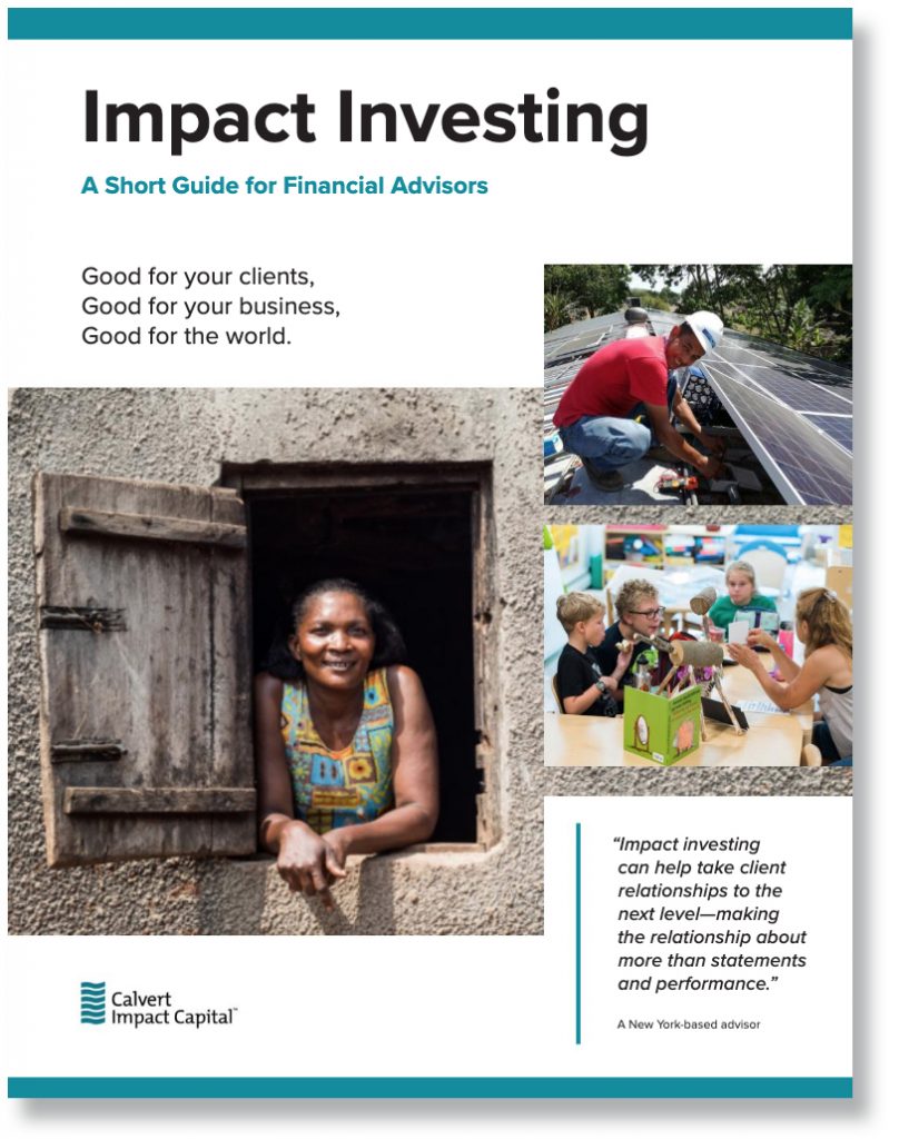 Calvert Impact Capital Launches New Guide-GreenMoney