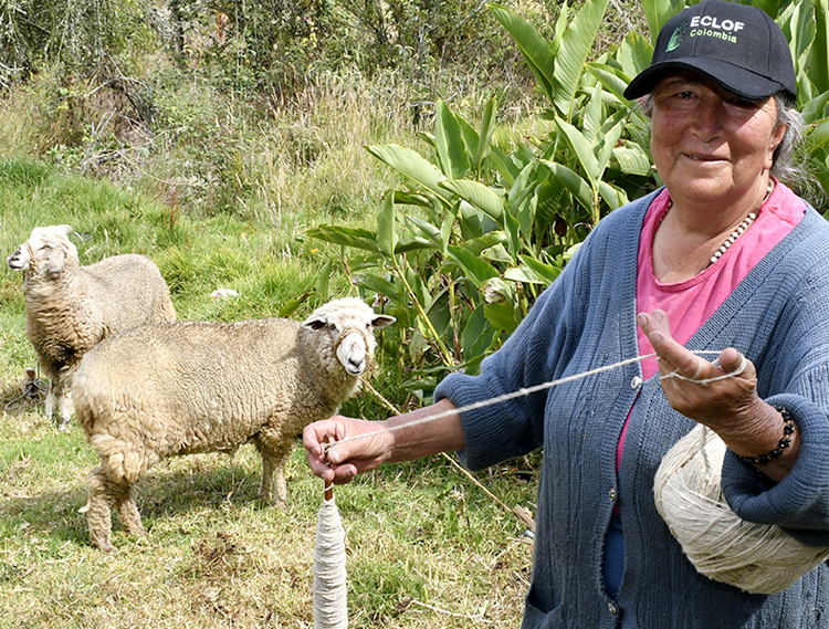 Maria Ines Galvis-sheep farmer in Columbia received a loan from ECLOF International-photo Amanda Joseph Calvert Impact Cap