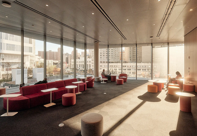 Kravis Hall lounge by Zack DeZon NYT