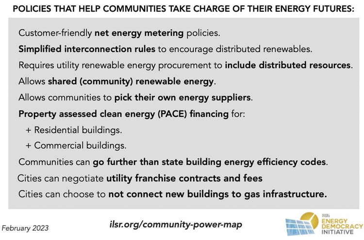 ILSR - Policies that help communities take charge of their energy futures
